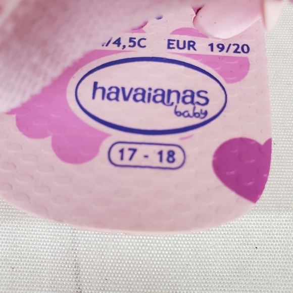 2/$25 Havaianas Brasil Kitty Sandals Pink  Size 4/5C - Picture 8 of 12